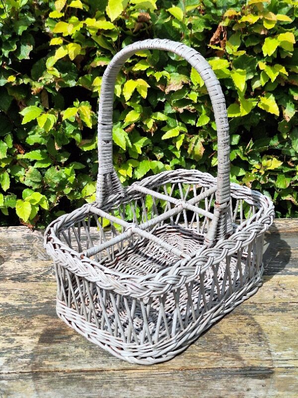 Rieten Flessenmand Grijs