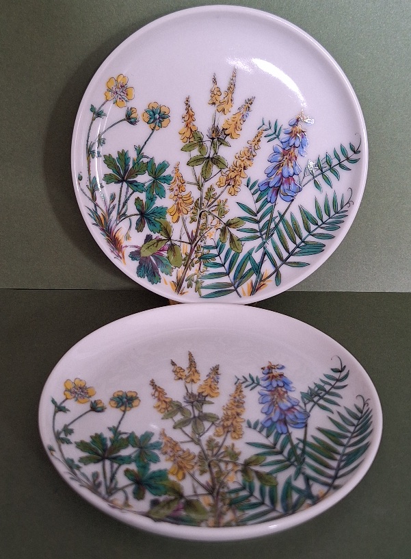 1 Set Petit Fours Schaaltjes Veldbloemen