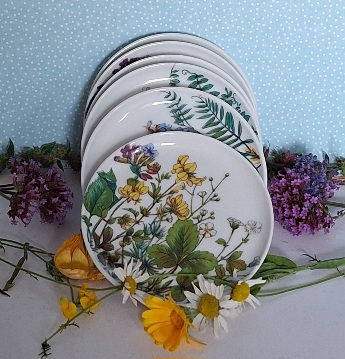 1 Set Petit Fours Schaaltjes Veldbloemen