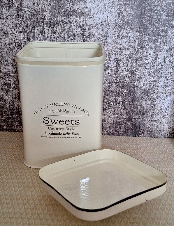 Emaille Voorraadbus Sweets Met Deksel