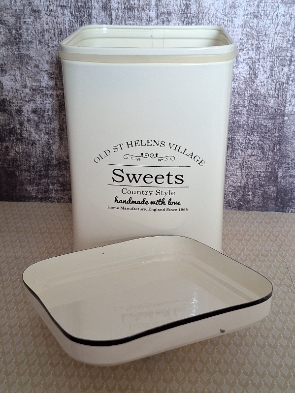 Emaille Voorraadbus Sweets Met Deksel