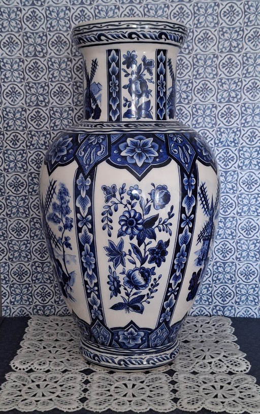 Oudhollanse Vaas Delftsblauw Decor