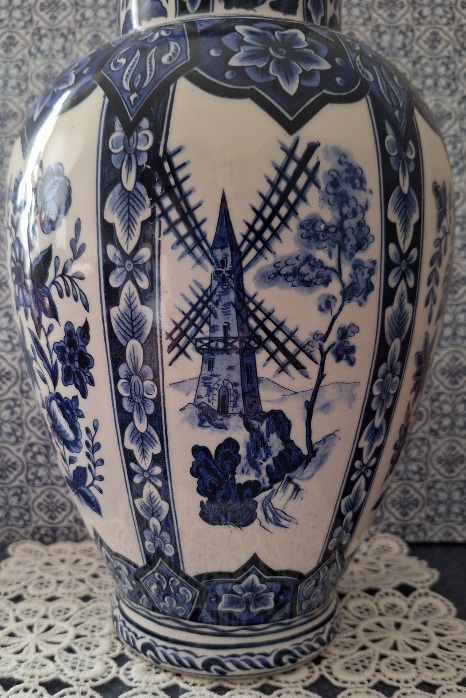 Oudhollanse Vaas Delftsblauw Decor