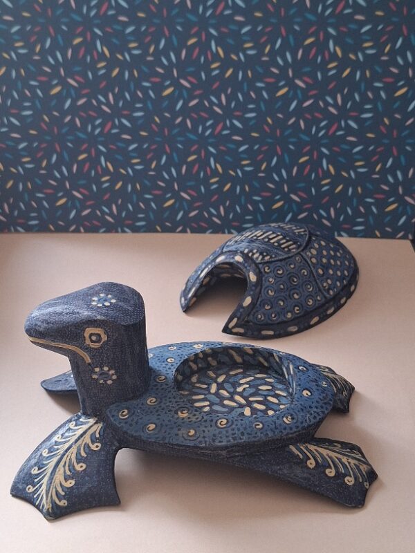 Dekseldoos Schildpad Handgemaakt