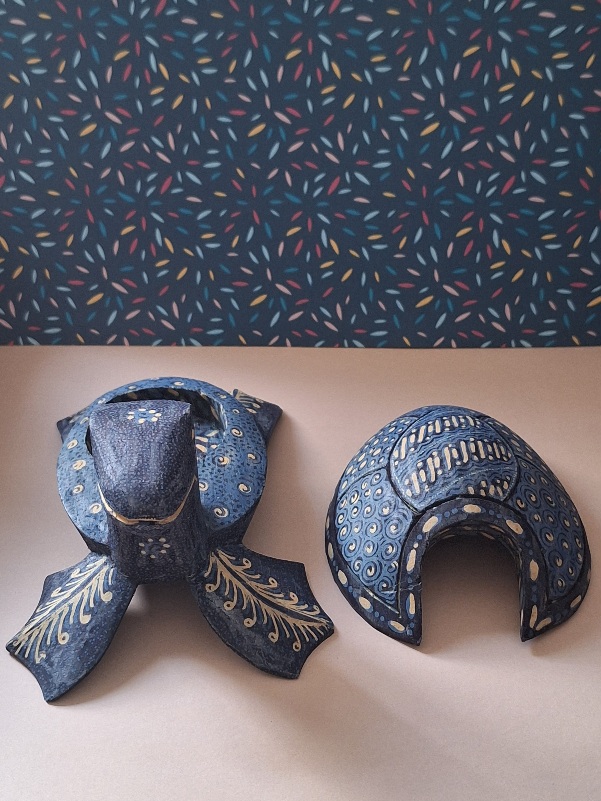 Dekseldoos Schildpad Handgemaakt