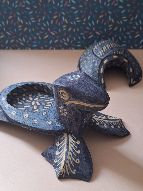 Dekseldoos Schildpad Handgemaakt