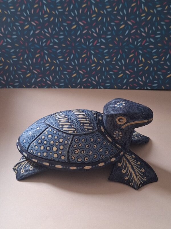 Dekseldoos Schildpad Handgemaakt