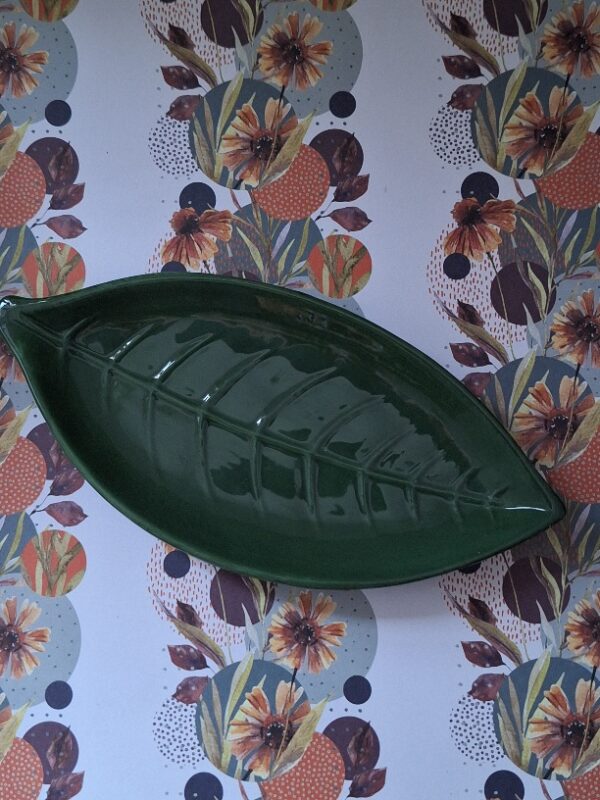 Bladschaaltje Keramiek Groen