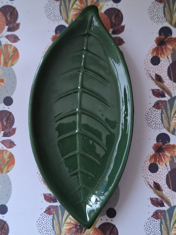 Bladschaaltje Keramiek Groen