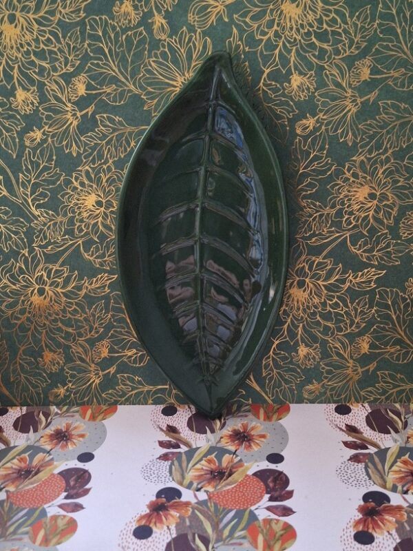 Bladschaaltje Keramiek Groen