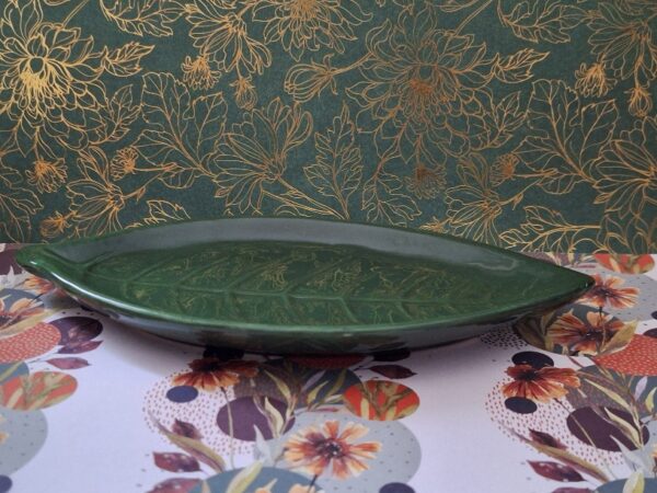 Bladschaaltje Keramiek Groen