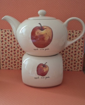 2 delig Rechaud En Theepot Jet Appel