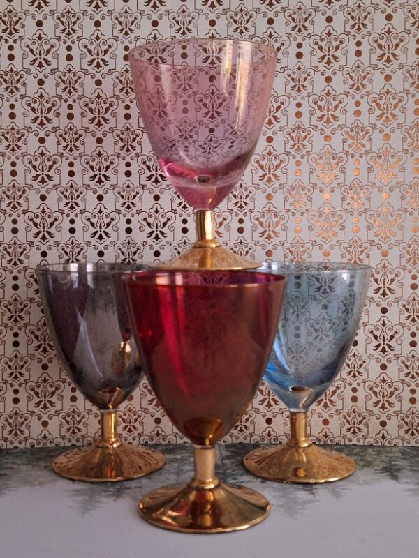 4 Gekleurde Likeur Glaasjes