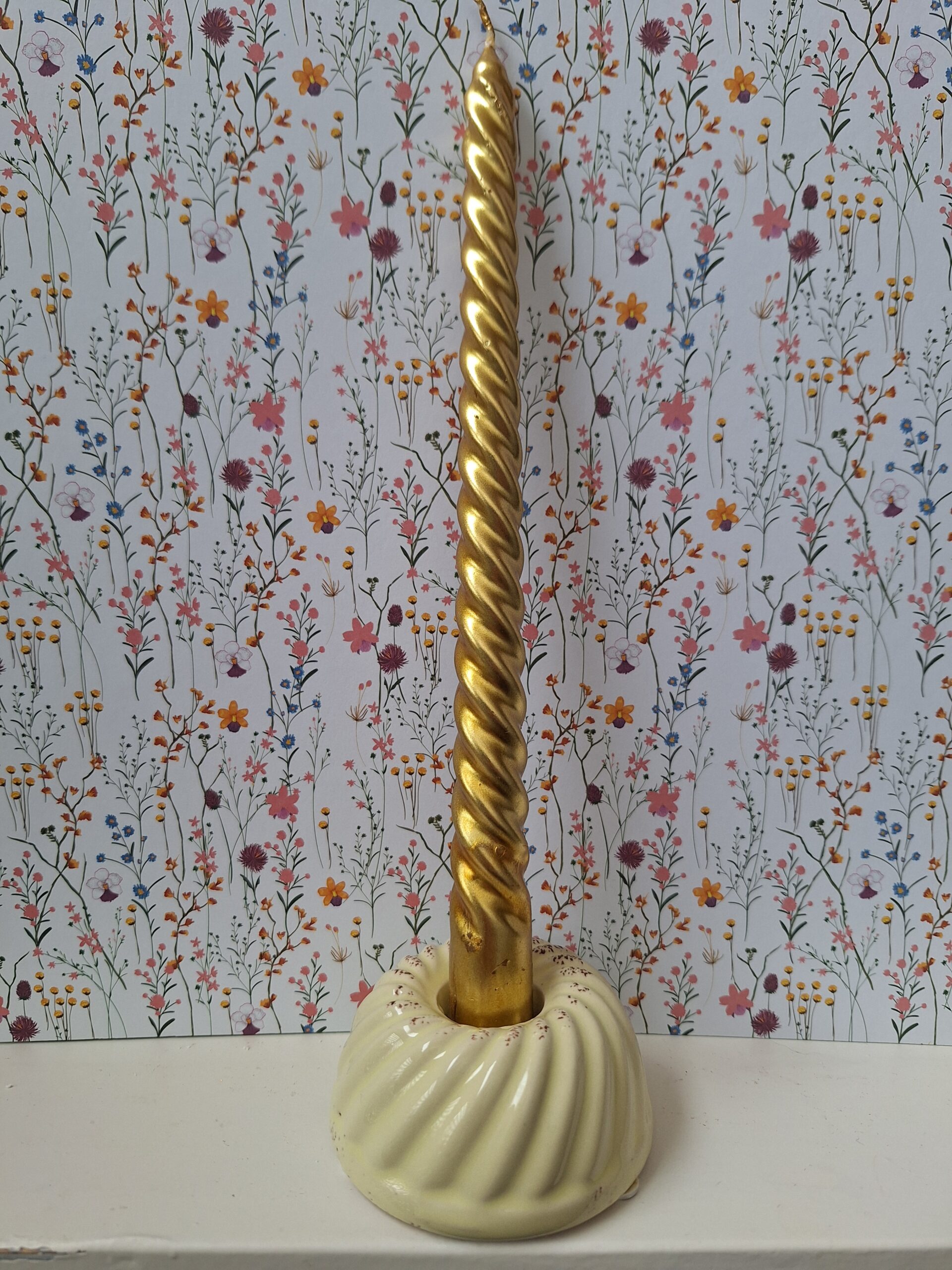 Kaarsenhouder Mini Tulband Pastelgeel