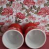 Set 2 Eierdopjes Rood Met Witte Stippen