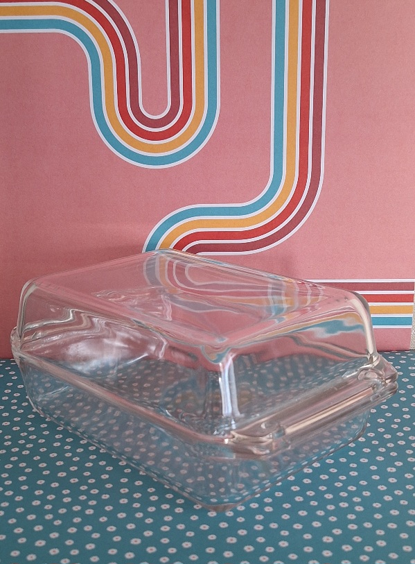 Vintage Glazen Kaasdoos Arcuisine France