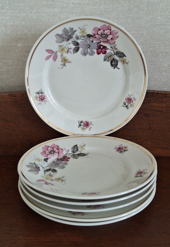 6 Gebaksbordjes Hutschenreuther Evelyn