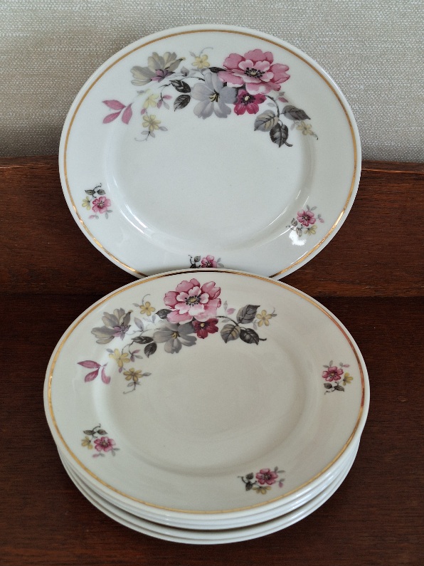 6 Gebaksbordjes Hutschenreuther Evelyn