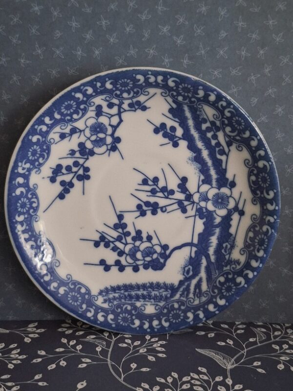 5 Theekopjes Met Schotels Prunus Blossem