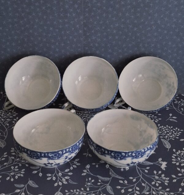 5 Theekopjes Met Schotels Prunus Blossem