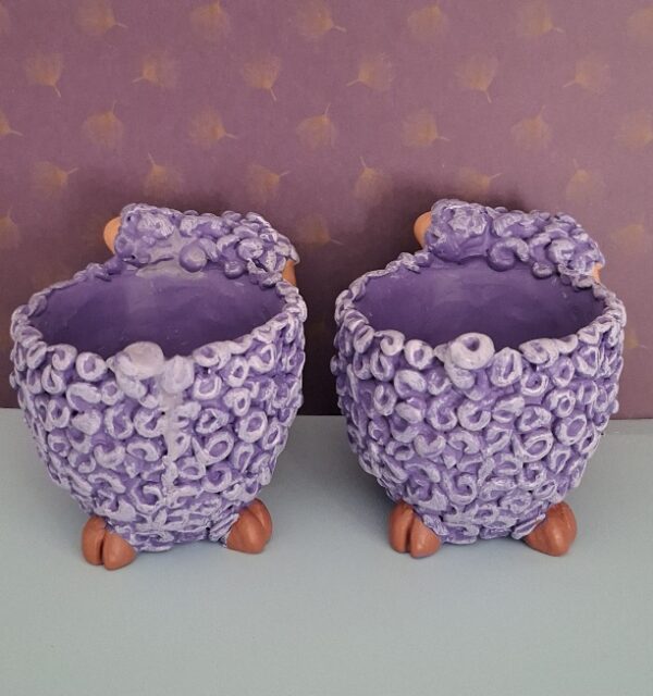 Set 2 eierdopjes Schaapjes