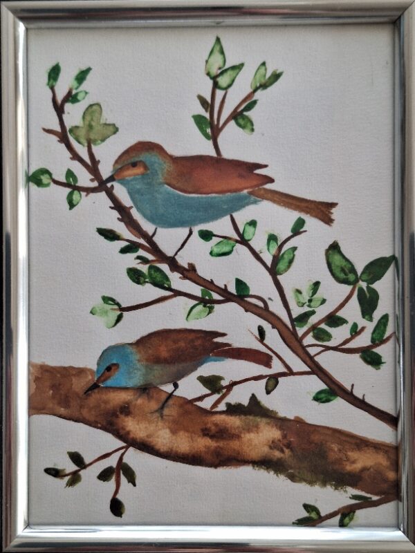 Fotolijst Met Aquarel Vogeltjes