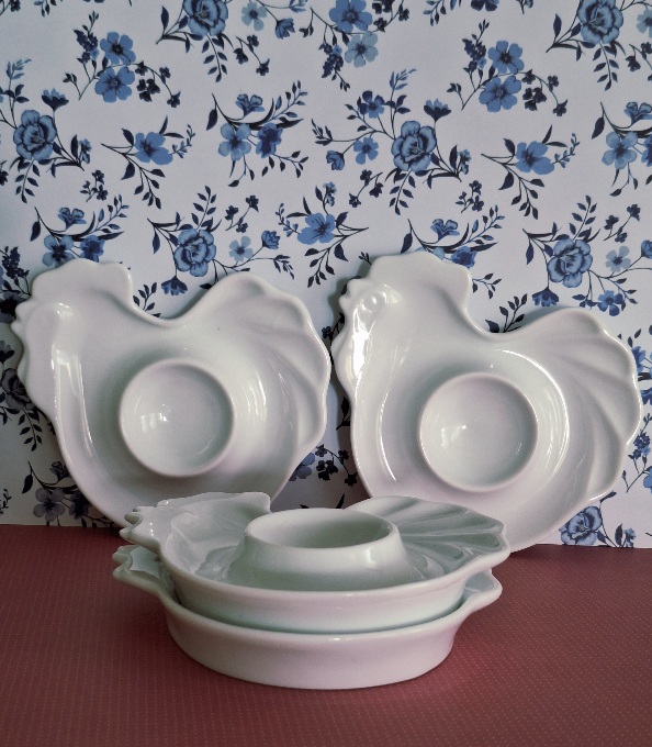 Set 4 Eierschaaltjes Kip Wit