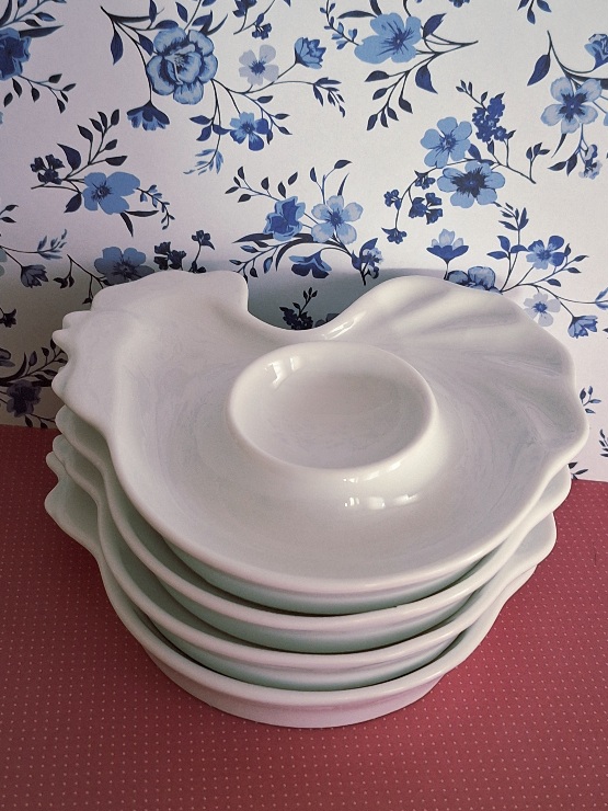 Set 4 Eierschaaltjes Kip Wit