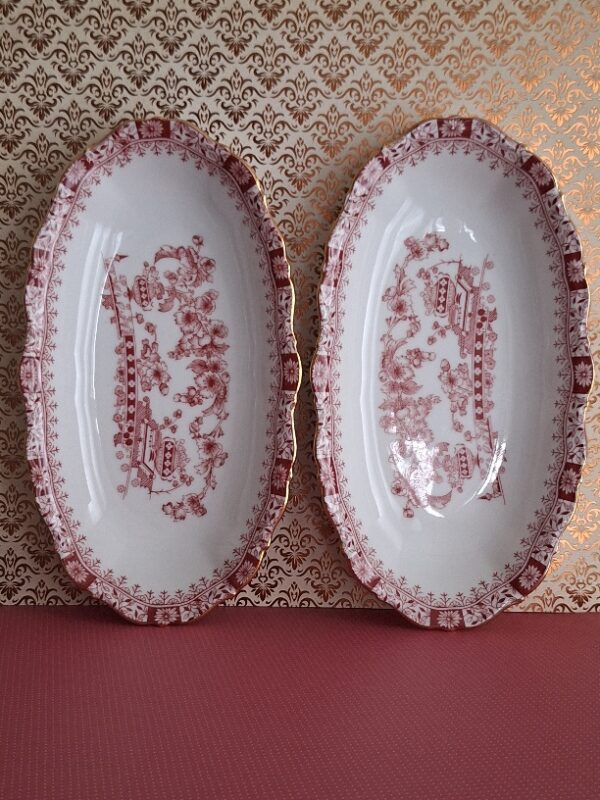 2 Zuurschaaltjes Seltmann Weiden Bavaria Theresia Rood