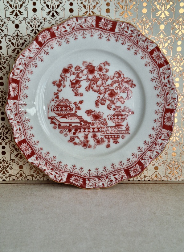 Gebaksbordje Seltmann Weiden Bavaria Theresia Red