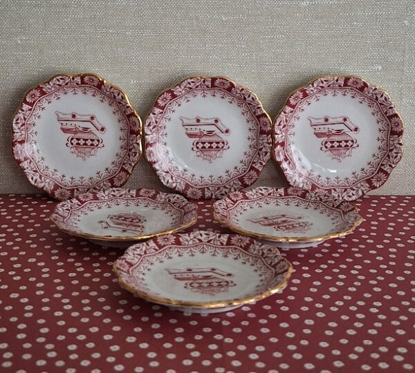 Set 6 petit Fours bordjes SWB Theresia Rood