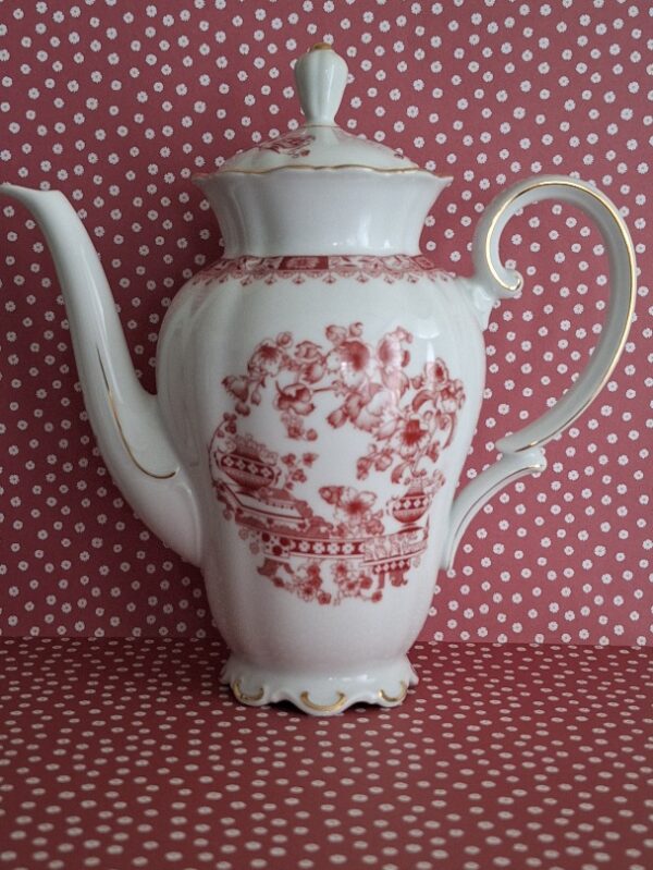 Koffiepot Seltmann Weiden Bavaria Theresia Rood