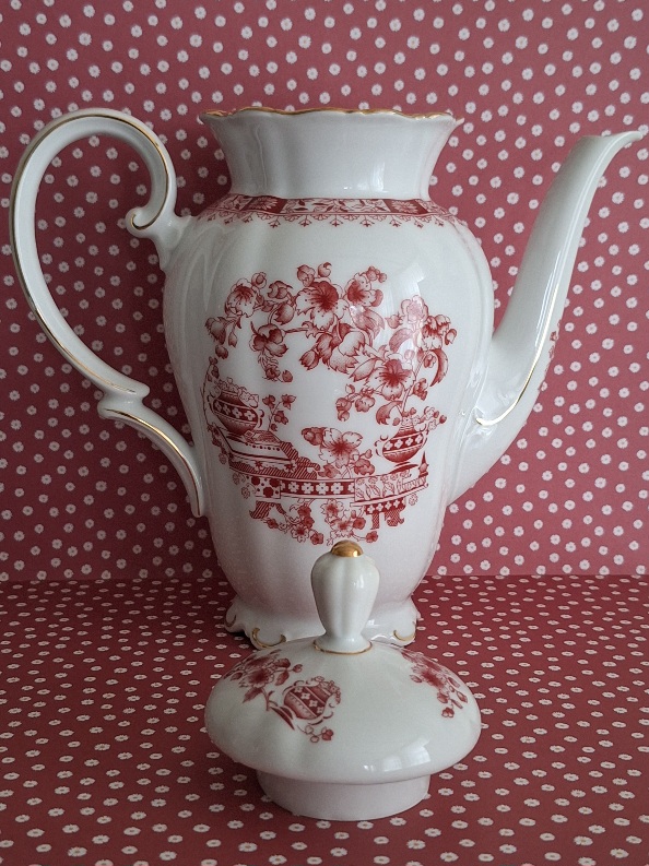 Koffiepot Seltmann Weiden Bavaria Theresia Rood