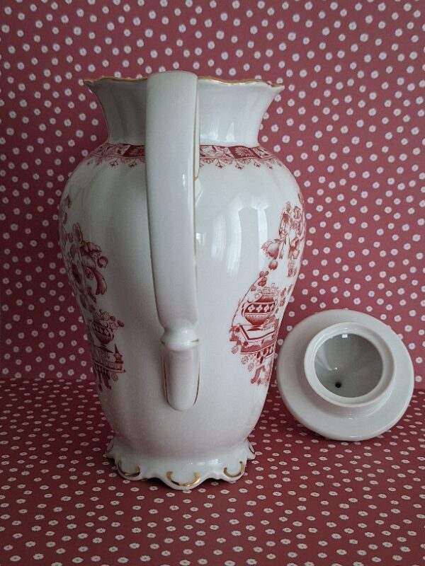 Koffiepot Seltmann Weiden Bavaria Theresia Rood