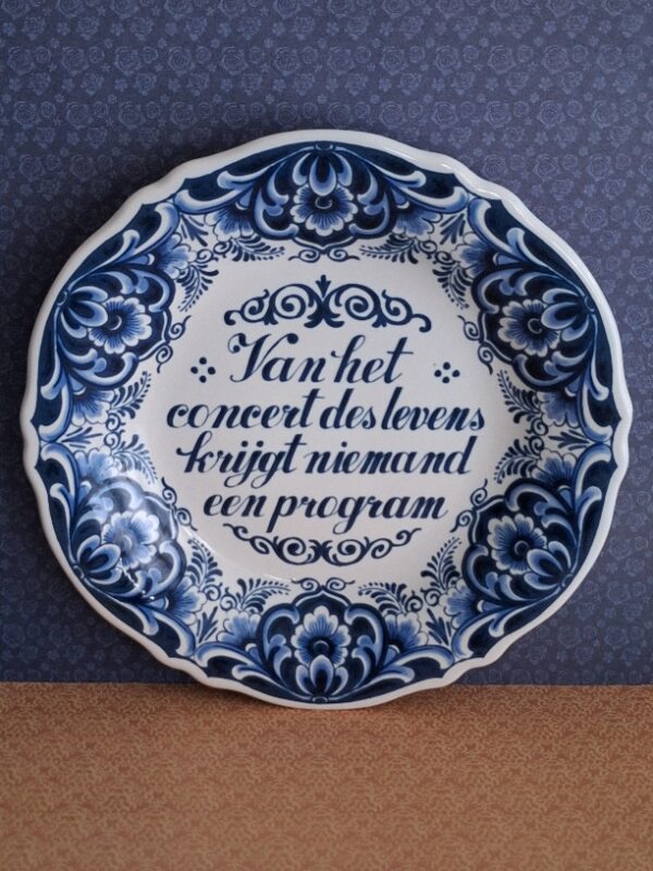 Wandbord Delftsblauw Concert Des Levens