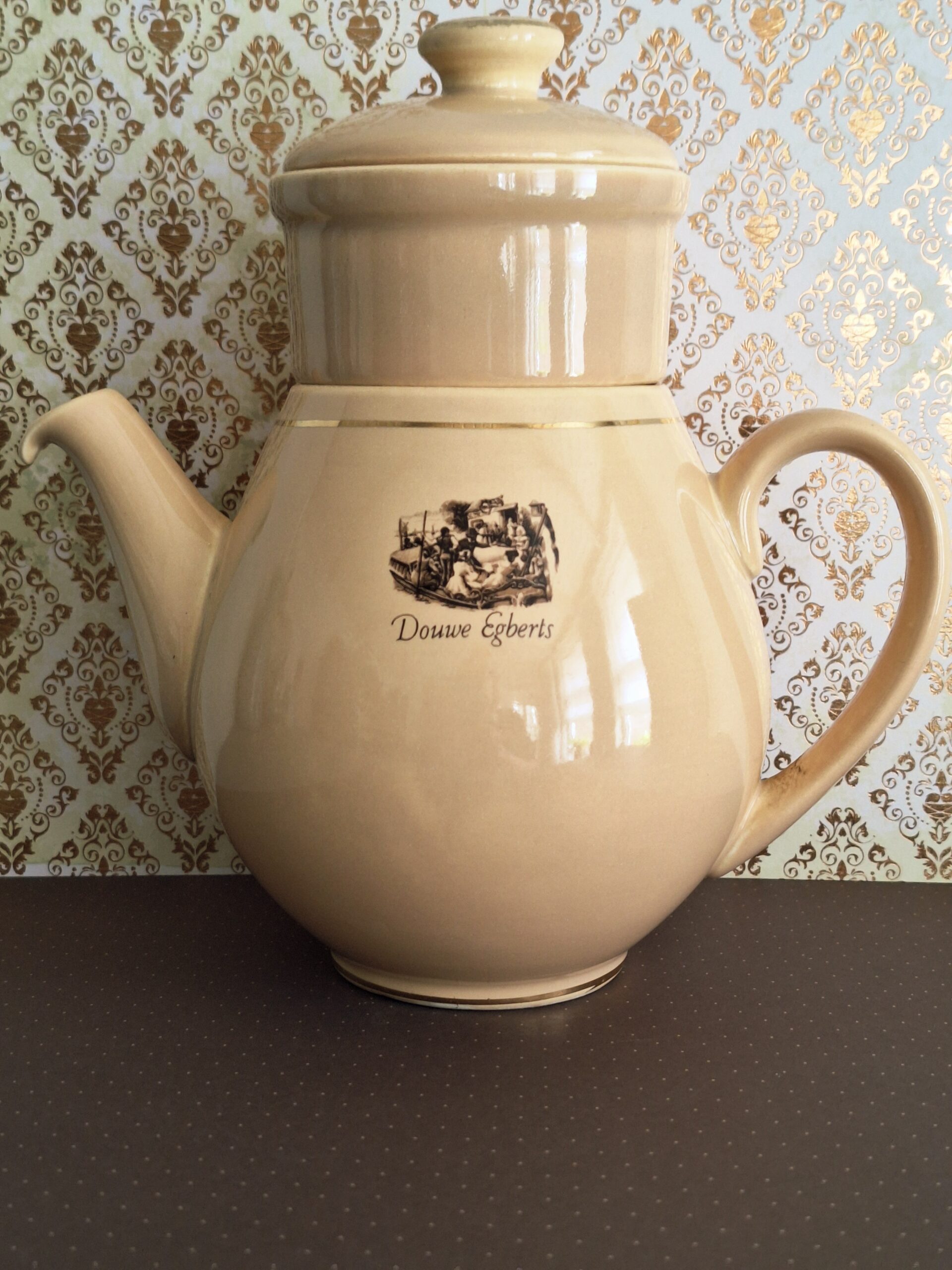 Vintage Koffiepot Met Filter Douwe Egberts