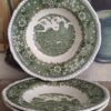 Set 3 Diepe Borden Adam's Ironstone England Groen