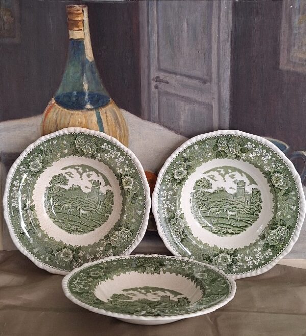 20260524_140703 Set 3 Diepe Borden Adam's Ironstone England Groen