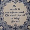Wandbord Delft's Holland Oude Spreuken