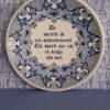 Wandbord Delft's Holland Oude Spreuken