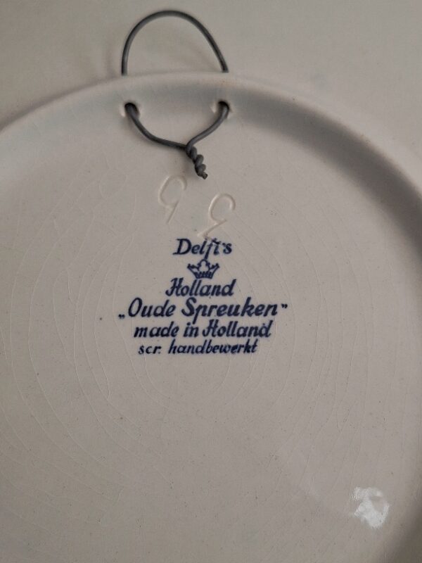 Wandbord Delft's Holland Oude Spreuken