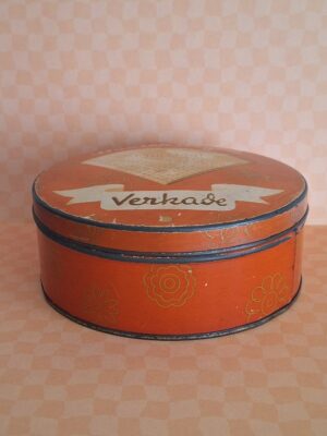 Antiek Verkade Blikken Koektrommeltje