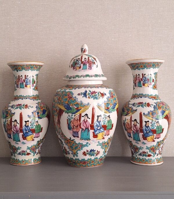 3 Delig Chinees Kaststel Famille Rose