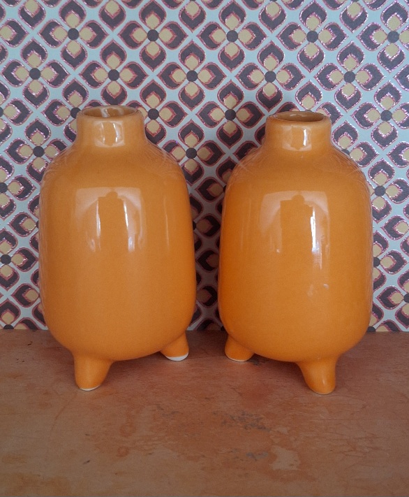 Set 2 Kleine Oranje Vaasjes