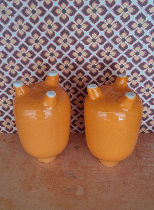 Set 2 Kleine Oranje Vaasjes